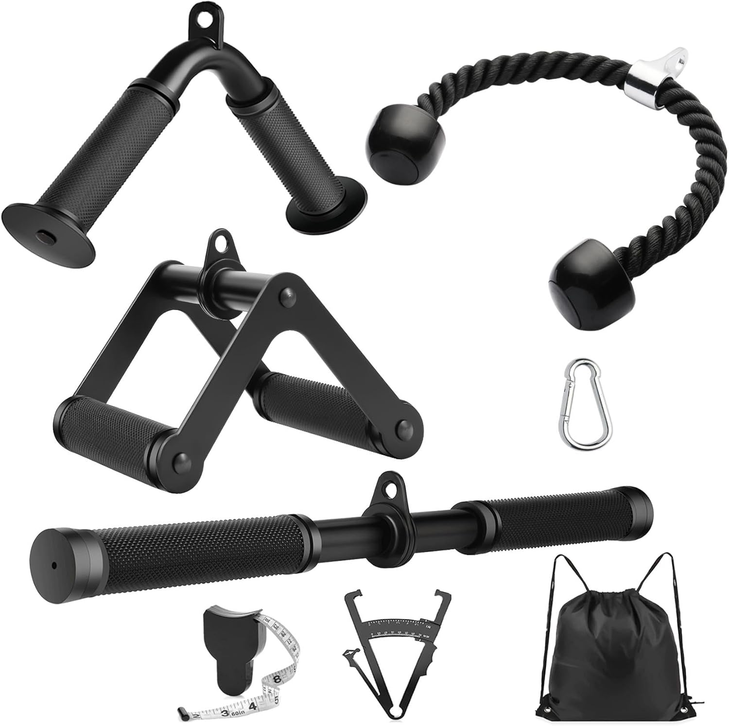 Cable Machine Attachment,LAT Pulldown Attachments Upgraded 1.3 Inch Comfort Grip Cable Attachments for Gym, Triceps Rope Bar,V Bar ,Double D Bar,Homr Gym Accessories