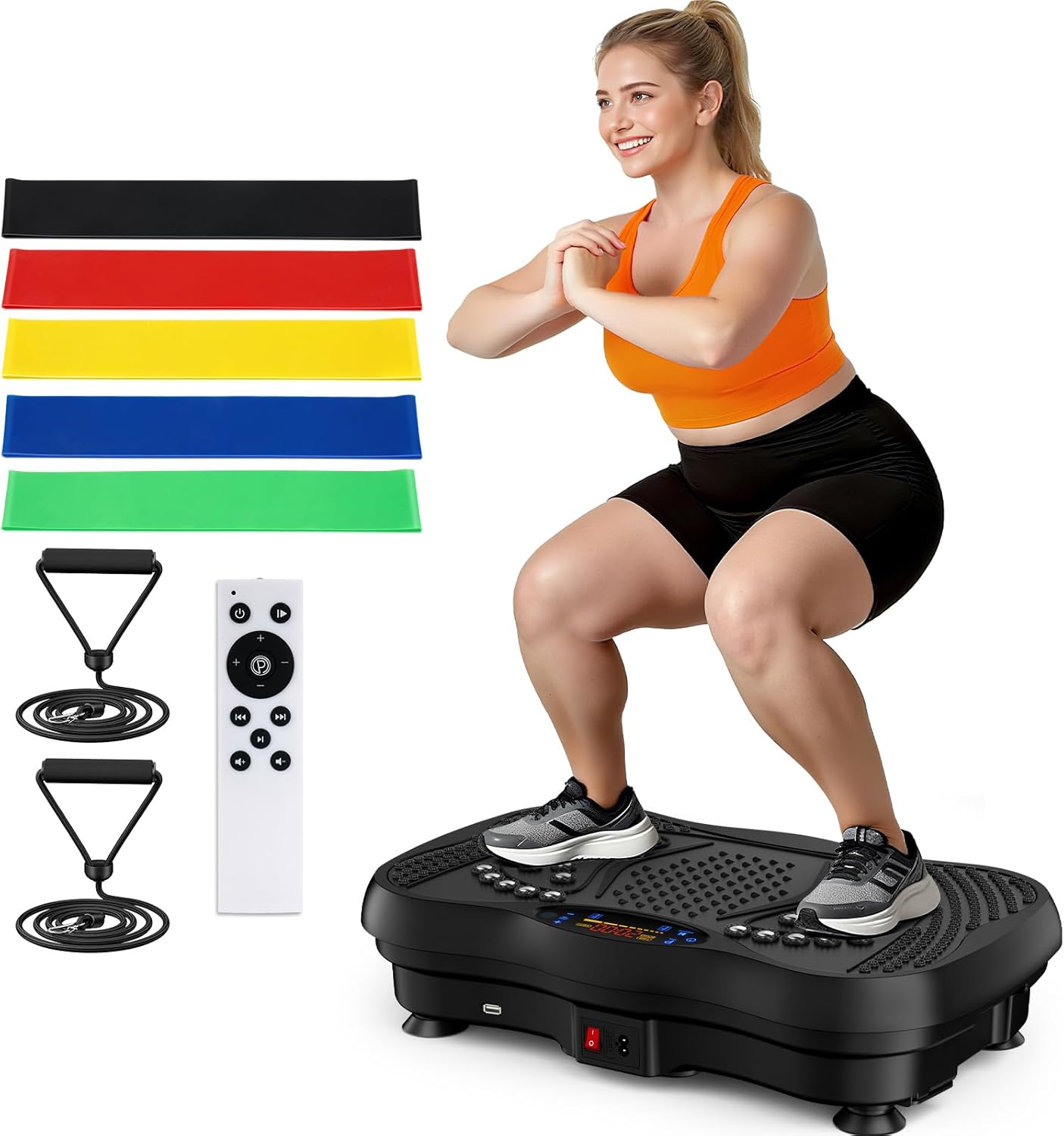 Vibration Plate Exercise Machine, 130 Levels Full Body Workout Vibrati   Gerglam