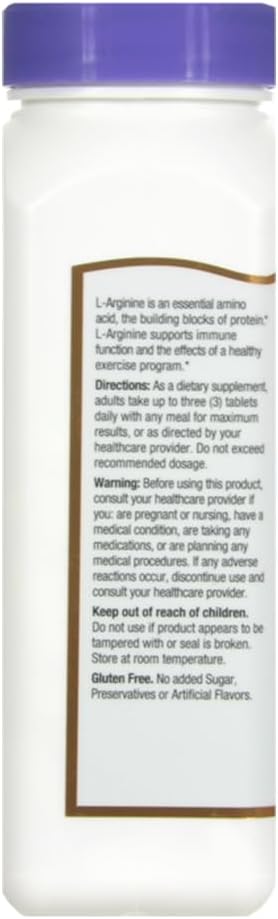 21st Century L-Arginine 1000mg, Maximum Strength 100 Tablets