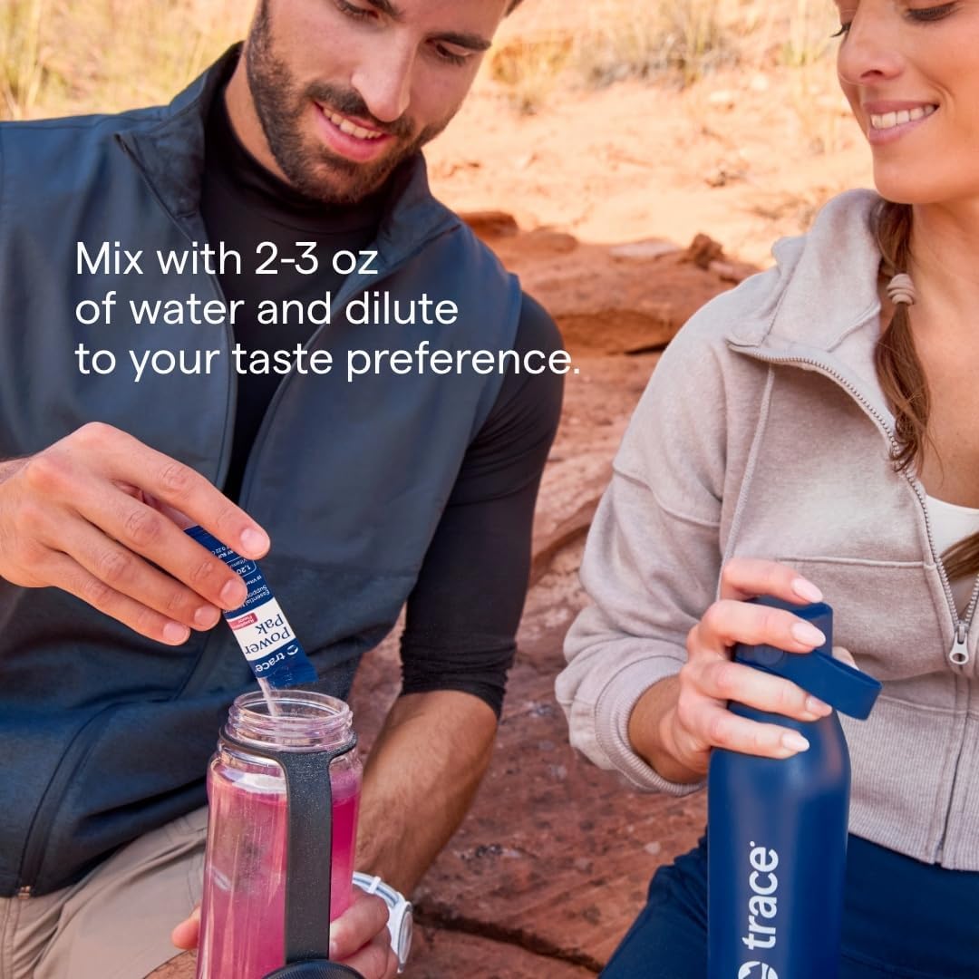 Trace Minerals Power Pak Multivitamin and Multimineral Packets - Electrolyte Support - 1200 mg Vitamin C Plus 70 Sugar Free - Citrus Flavor - 30 Packets