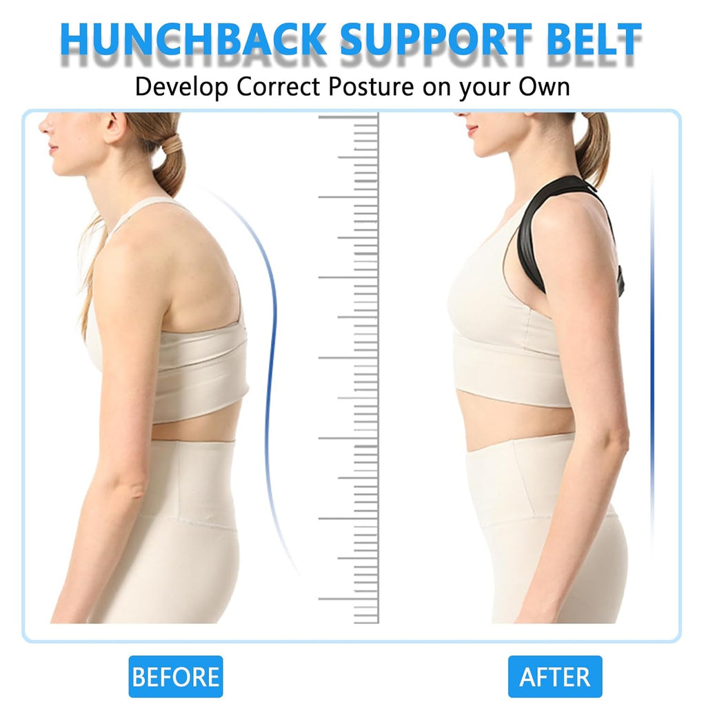 Posture Corrector Adjustable Breathable Back Brace for Women and Men, Support Belt Straightener Improve Hunchback and Relief for Upper Lower Back, Lumbar, Neck, Shoulder Pain