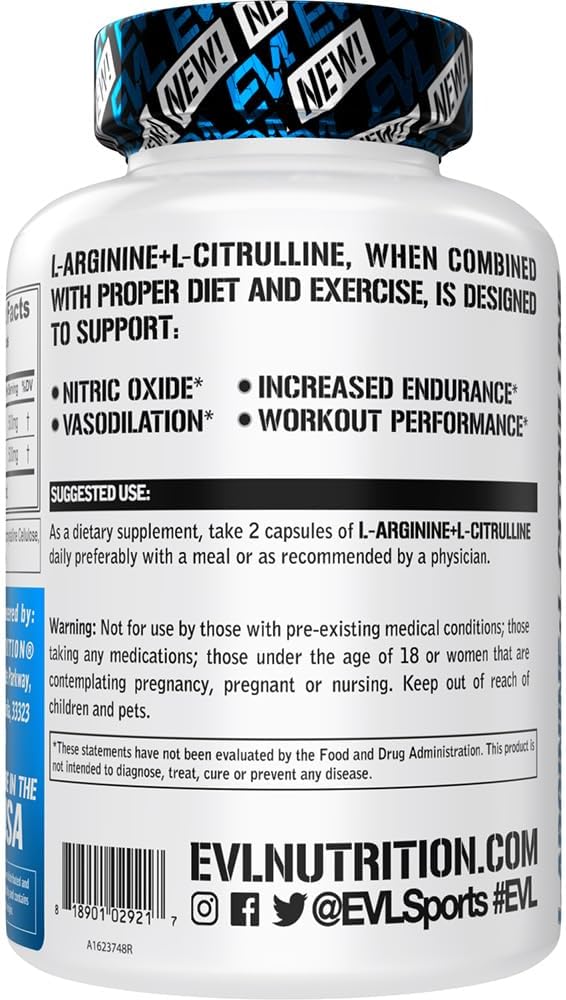 EVL L-Carnitine Supplement for Weight Loss Support - L carnitine 500mg Diet Pills for Weight Loss Lean Muscle Growth and Fat Burning Support with Stimulant Free L Tartrate - 120 Servings