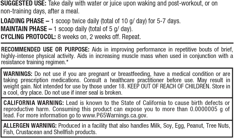 ALLMAX Nutrition - Creatine Monohydrate, Micronized Creatine Powder for Strength and Muscle Recovery, Gluten Free & Fast Absorbing 400g