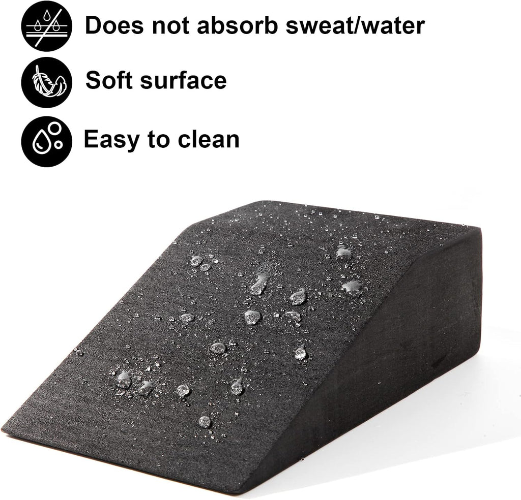 2 Pack Squat Wedge Blocks,Non Slip Professional Squat Ramp for Heel Elevated Squats Calf Raises Platform, Calf Stretcher, Balance, Pushup, Yoga Wrist Support, Pilates, Squat, Riser Block