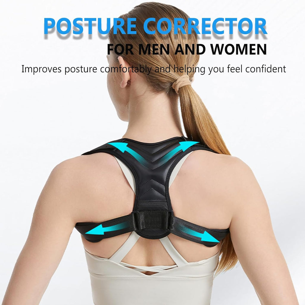 Posture Corrector Adjustable Breathable Back Brace for Women and Men, Support Belt Straightener Improve Hunchback and Relief for Upper Lower Back, Lumbar, Neck, Shoulder Pain
