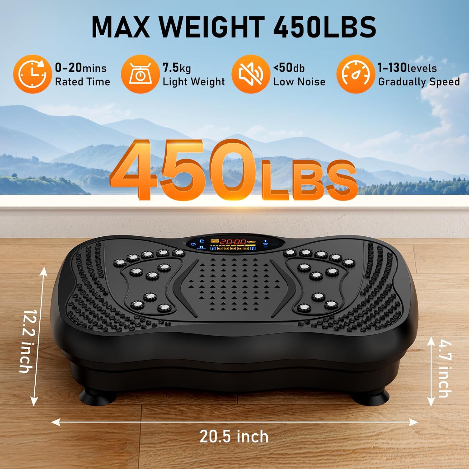 Vibration Plate Exercise Machine, 130 Levels Full Body Workout Vibrati Gerglam Vibration Plate Exercise Machine, 130 Levels Full Body Workout Vibrati Gerglam