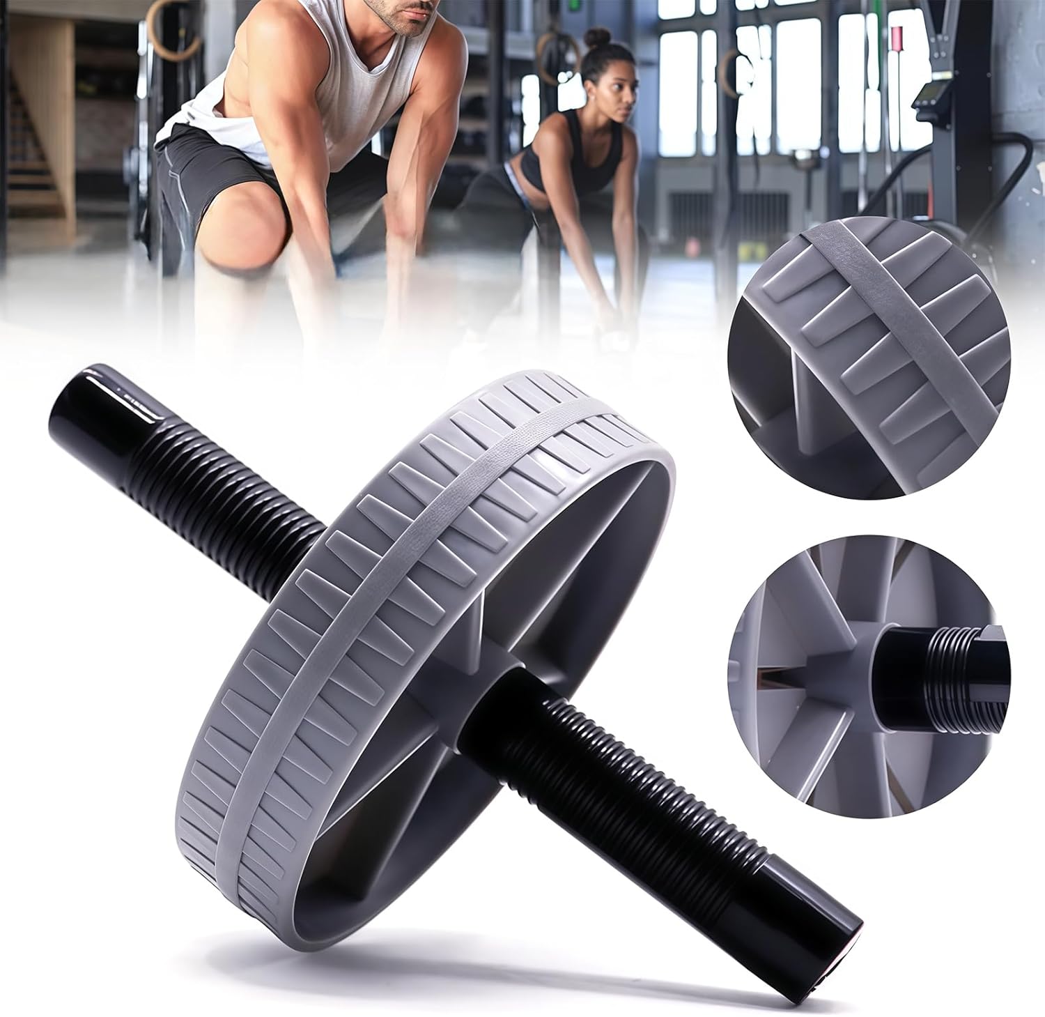 Wheel for Abs Workout, Core Strength Training Equipment - Exercise Wheel for Home Gym, Abdominal Muscle Toner, Fitness Equipment for Men & Women