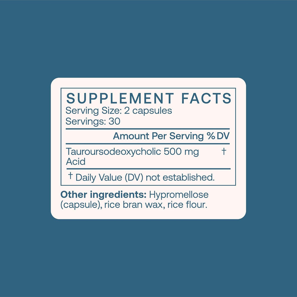 BodyBio TUDCA - Pure Tauroursodeoxycholic Acid Supplement - Support Bile Flow, Fat Metabolism & Liver Detox
