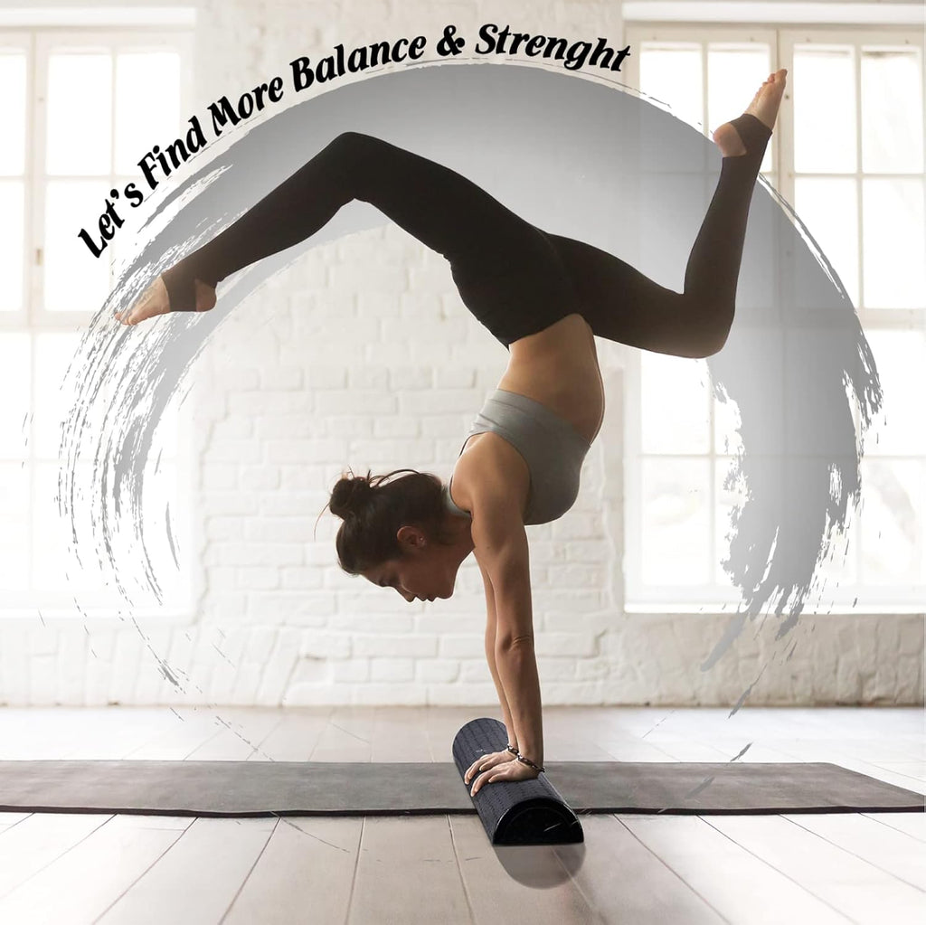 High-Density EPP Half Round Back Roller Foam, Exercise Foam Roller for Yoga, Pilates & Stretching