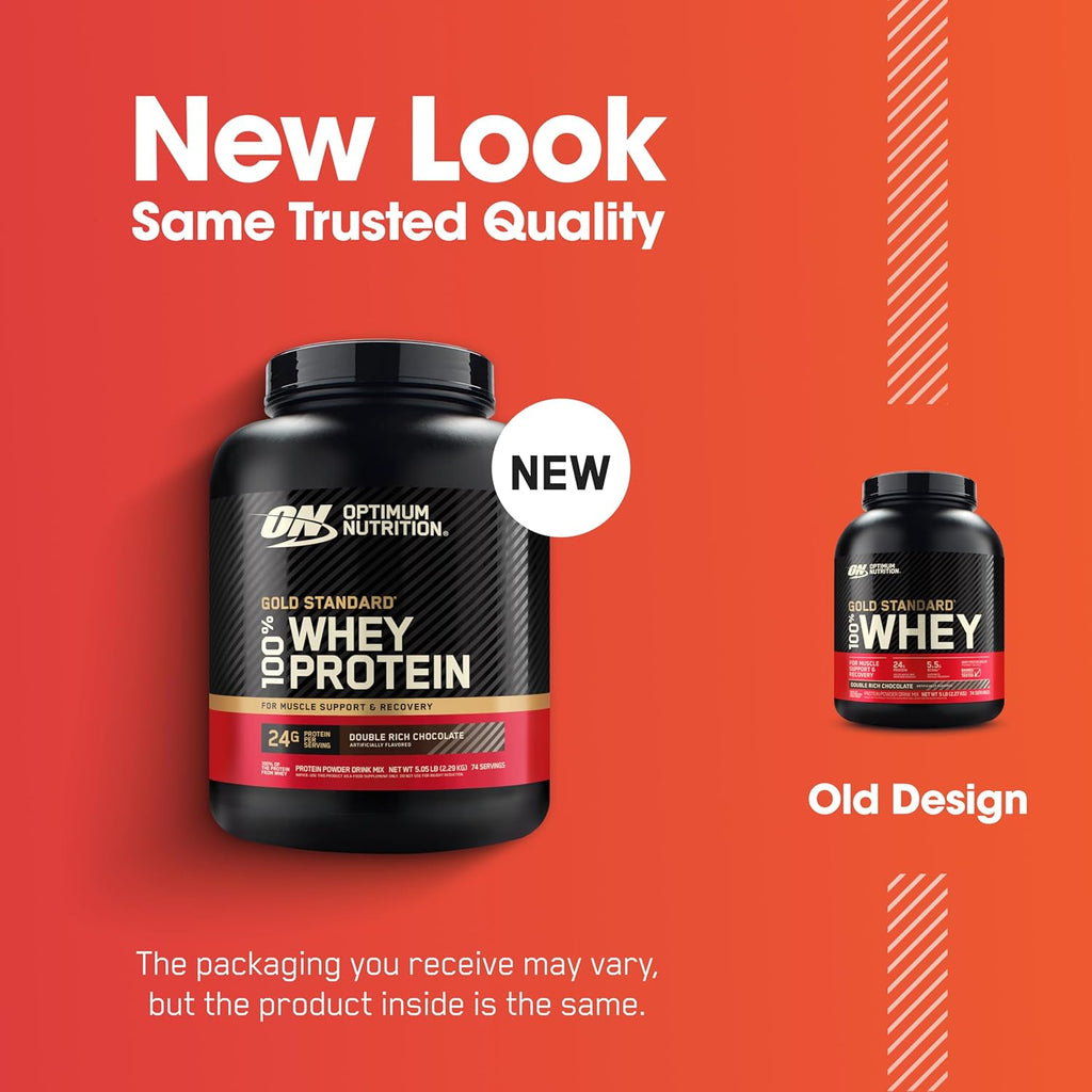 Optimum Nutrition Gold Standard 100% Whey Protein Powder, Double Rich Chocolate, 5 Pound