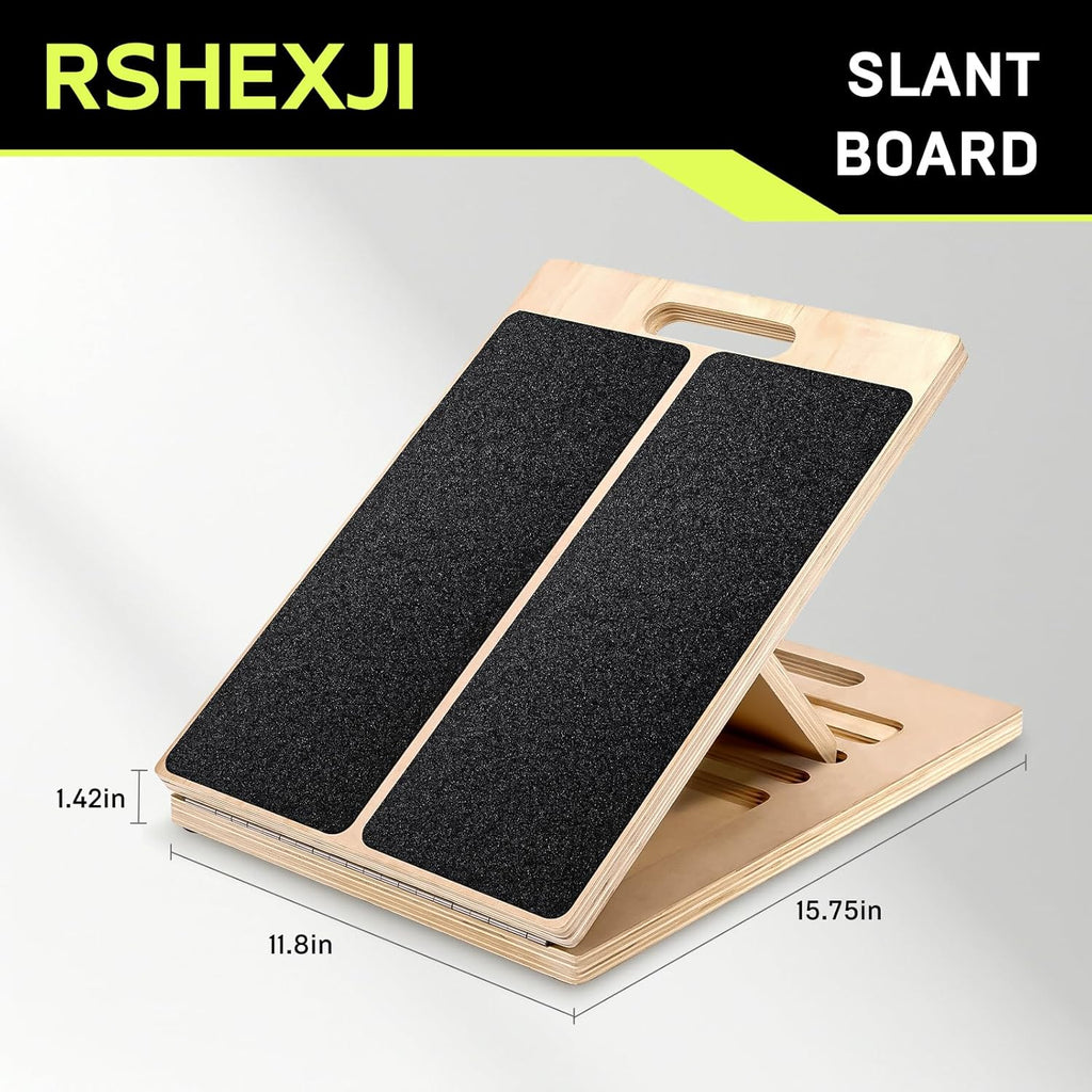 3rd Gen Adjustable Slant Board for Calf Stretching & Squat Wedge – Non-Slip Physical Therapy Equipment, Portable Rehab Stretching Board for Flexibility, Recovery & Strength Training