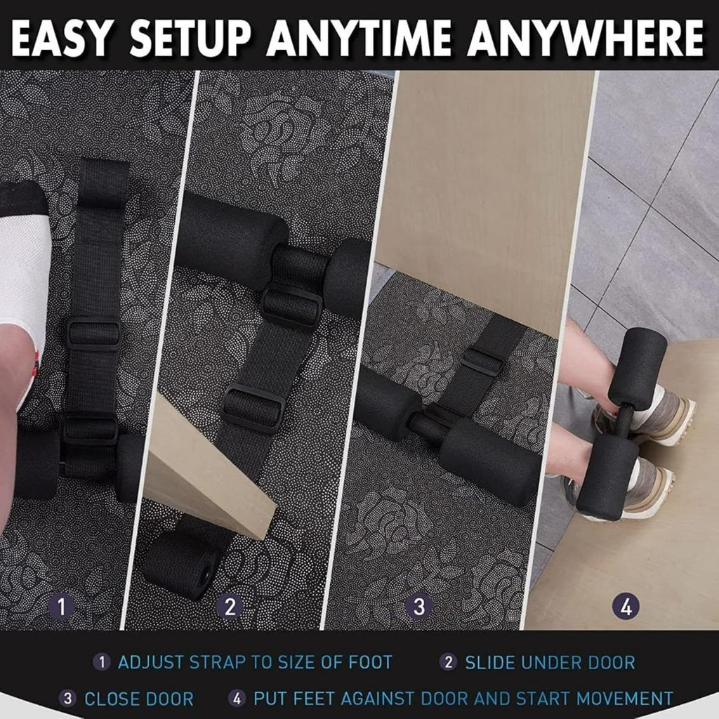 Adjustable Hamstring Curl Band, Sit-Up Foot Holder Equipment, Hamstring/Abdominal Strength Training Fitness Equipment, Indoor/Gym Workout.