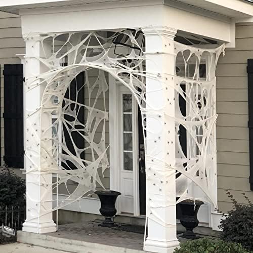 450sqft Halloween Spider Web Stretchy Web Netting for Haunted House