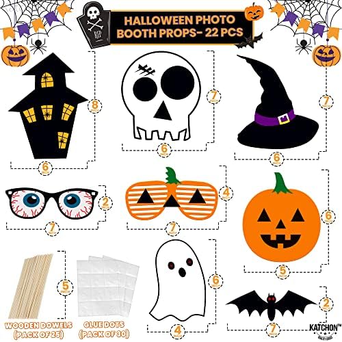 Scary Halloween Photo Booth Props, Pack of 22
