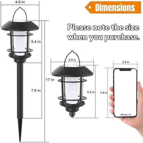 6 Pack Solar Flame Torch Lights Outdoor, Dual Use Flickering Purple Flame Garden Light, Hanging Lantern, Auto On/Off & Waterproof Halloween Lighting for Lawn Patio Yard Walkway Driveway