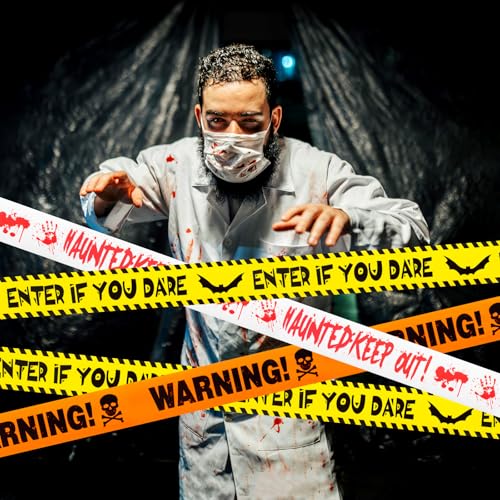Halloween Decorations, 3inx90ft Caution Tape for Indoor and Outdoor(3 Pcs)