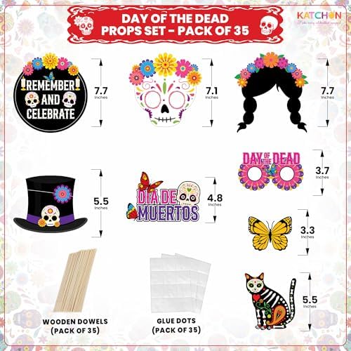 Halloween Photo Props Set, Pack of 35
