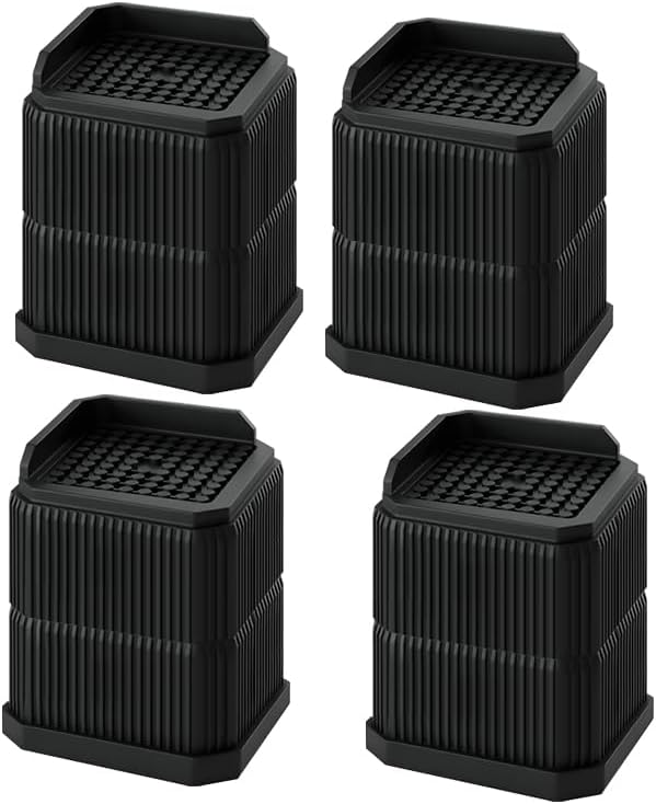 4 Pack Stackable Treadmill Incline Riser Blocks, Height Lift for Leveling & Uphill Training, Heavy Duty Support up to 4000 lbs, for Gym and Home Use