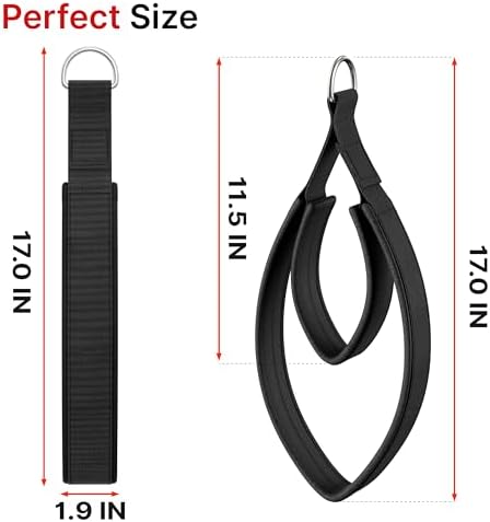 Pilates Loops Compatible with Tonal Smart Home Gym, Soft Pilates Straps for Reformer Machine, Double Loop Accessories with Sturdy Adapters, Enhanced Thickness Fitness Attachment (1 Pair)