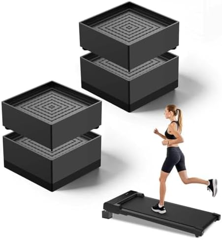 Larger Walking Pad Incline Blocks, Adjustable Height Treadmill Riser Incline Blocks, Fits Wheeled & Non-Wheeled Treadmills, Non-Slip Durable Incline Riser for Home & Gym