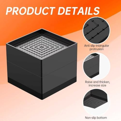 Larger Walking Pad Incline Blocks, Adjustable Height Treadmill Riser Incline Blocks, Fits Wheeled & Non-Wheeled Treadmills, Non-Slip Durable Incline Riser for Home & Gym