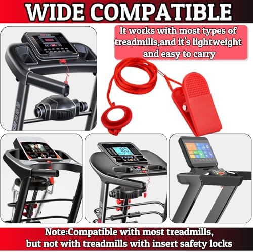 2pcs Universal Treadmill Magnetic Safety Key Replacement Magnetic Safety Switch Clip Emergency Machine Stop Accessories Universal Treadmill Emergency Stop Magnet for Most Treadmills Running Machines