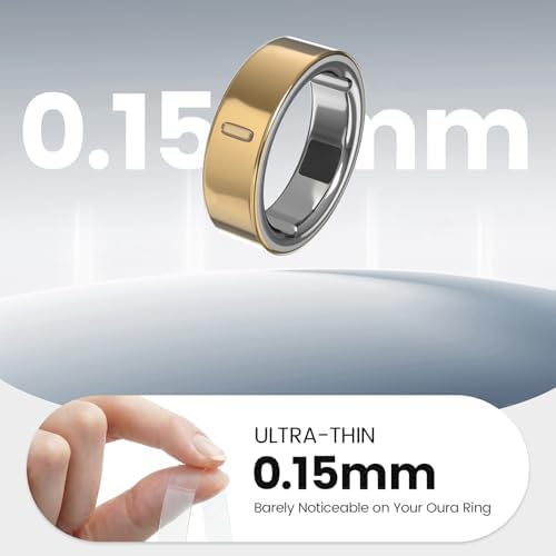 10 Pack Ultra-Thin Clear Skin Cover for Oura Ring Gen 5, Invisible Transparent Anti-Scratch Protector Smart Rings Accessories Protective Film for Oura Ring 5 (Clear, Size 8)