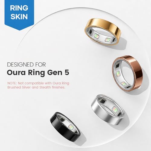 10 Pack Ultra-Thin Clear Skin Cover for Oura Ring Gen 5, Invisible Transparent Anti-Scratch Protector Smart Rings Accessories Protective Film for Oura Ring 5 (Clear, Size 8)