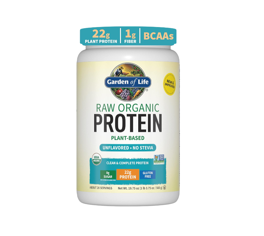 Garden of Life Organic Vegan Protein Powder, Plant Based & BCAAs, Organic Protein Powder with Probiotics & Enzymes, Non-GMO, Gluten-Free Lactose Free 1.2 LB