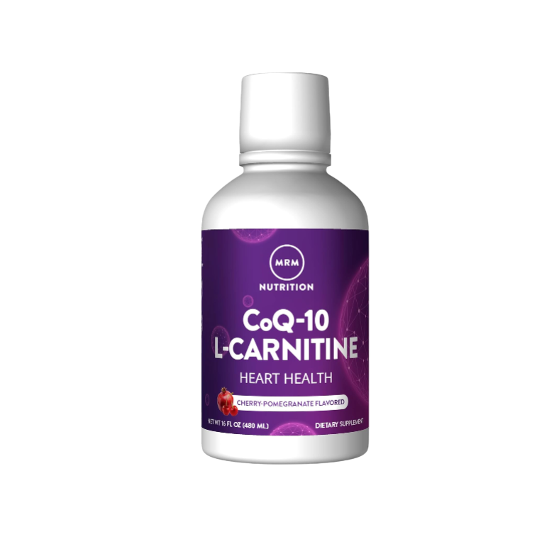 MRM Nutrition CoQ-10 L-Carnitine Liquid | Cherry Pomegranate Flavored | Energy + Antioxidants | Naturally derived CoQ-10 | 32 Servings
