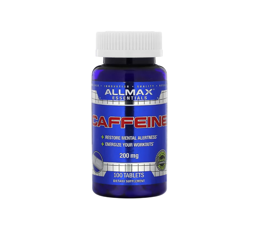 Nutrition Caffeine Pills, Sustained Energy & Pre - Workout Mental Focus, Fast Absorbing & Vegan, 200 mg, 100 Tablets