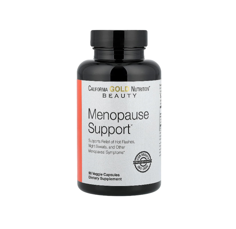 California Gold Nutrition Beauty, Menopause Support with Angelica gigas, Cynanchum wilfordii, Phlomis umbrosa and L-Leucine, 90 Veggie Capsules