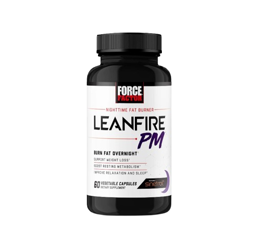 Force Factor LeanFire PM Weight Loss Pills for Women & Men, Fat Burner & Overnight Weight Loss Pills to Burn Fat, Boost Metabolism, Improve Sleep, Powerful Formula for Incredible Results, 60 Capsules
