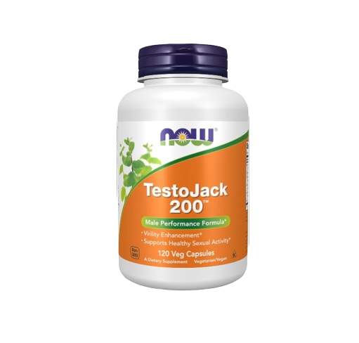 NOW Foods Supplements, TestoJack™ 200 with Tongkat Ali, Tribulus, Maca and Horny Goat Weed, 120 Veg Capsules