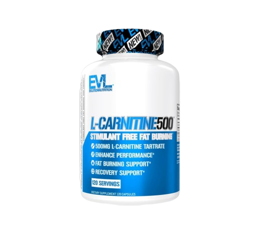 EVL L-Carnitine Supplement for Weight Loss Support - L carnitine 500mg Diet Pills for Weight Loss Lean Muscle Growth and Fat Burning Support with Stimulant Free L Tartrate - 120 Servings