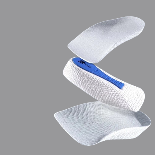 White Orthotic High Cushion Insole - Arch Support, Plantar Fasciitis & Flat Feet Relief
