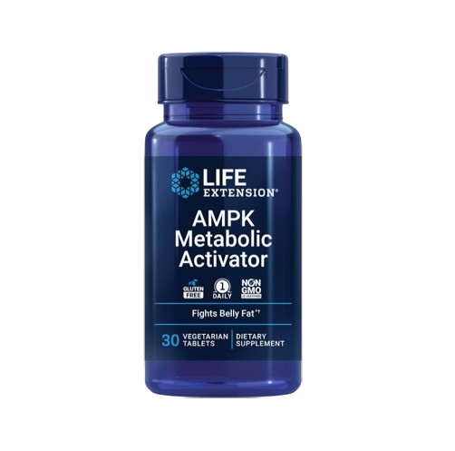 Life Extension AMPK Metabolic Activator*, Hesperidin, G. pentaphyllum, Fight unwanted Belly Fat, Target Overall Fat, Gluten-Free, Vegetarian, 1-Daily, Non-GMO, 30 Tablets