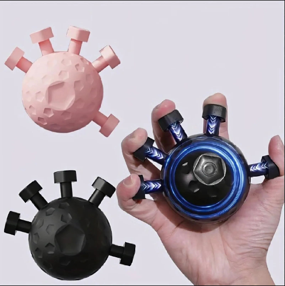 1pc Glitzgrip Arm Builder 2025 New Hand Forearm Ball Strengthener and Finger Grip Exerciser Balls Wrist Strengthening Guitar Finger Gripper Strength Trainer Hand Squeezer Stretcher Extender Workout