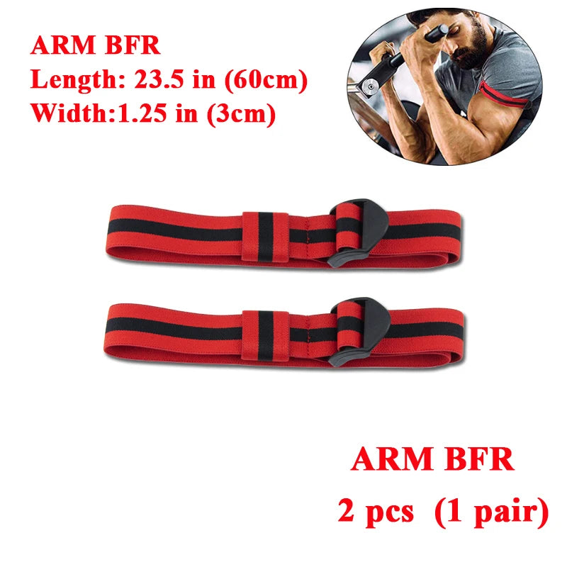 PRO 4-Pack Bundle Blood Flow Restriction Bands for Arms and Legs - Occlusion Training Bands Help You Gain Muscle Without Heavy Weight Lifting, Strong Elastic Strap + Quick-Release
