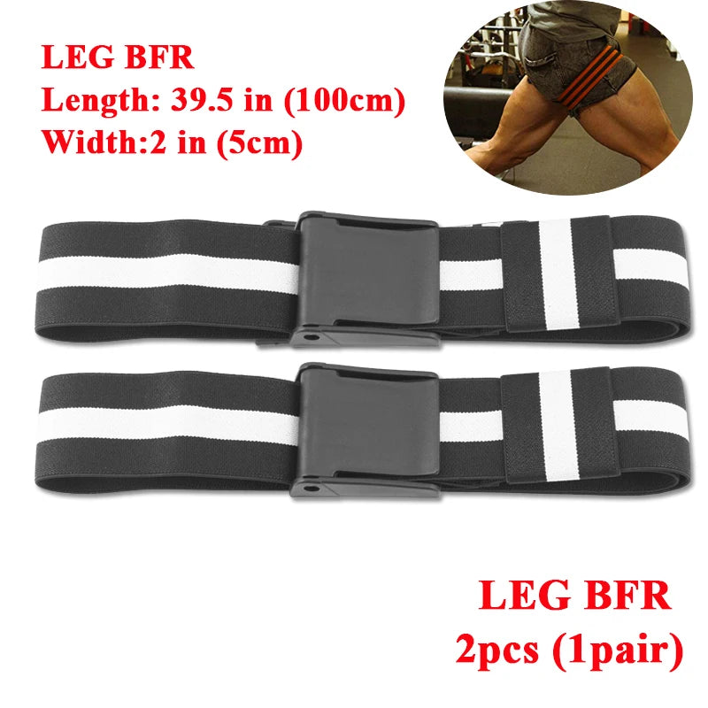 PRO 4-Pack Bundle Blood Flow Restriction Bands for Arms and Legs - Occlusion Training Bands Help You Gain Muscle Without Heavy Weight Lifting, Strong Elastic Strap + Quick-Release