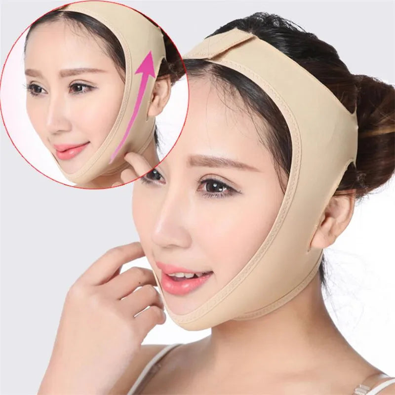 V-Face Slimming Strap, V Line Lifting Mask, Chin Strap for Sleeping, Reusable V Shaped Belt, Double Chin Reducer, Firms and Lifts Facial Contours, Jaw Exerciser, Chin Up Patch