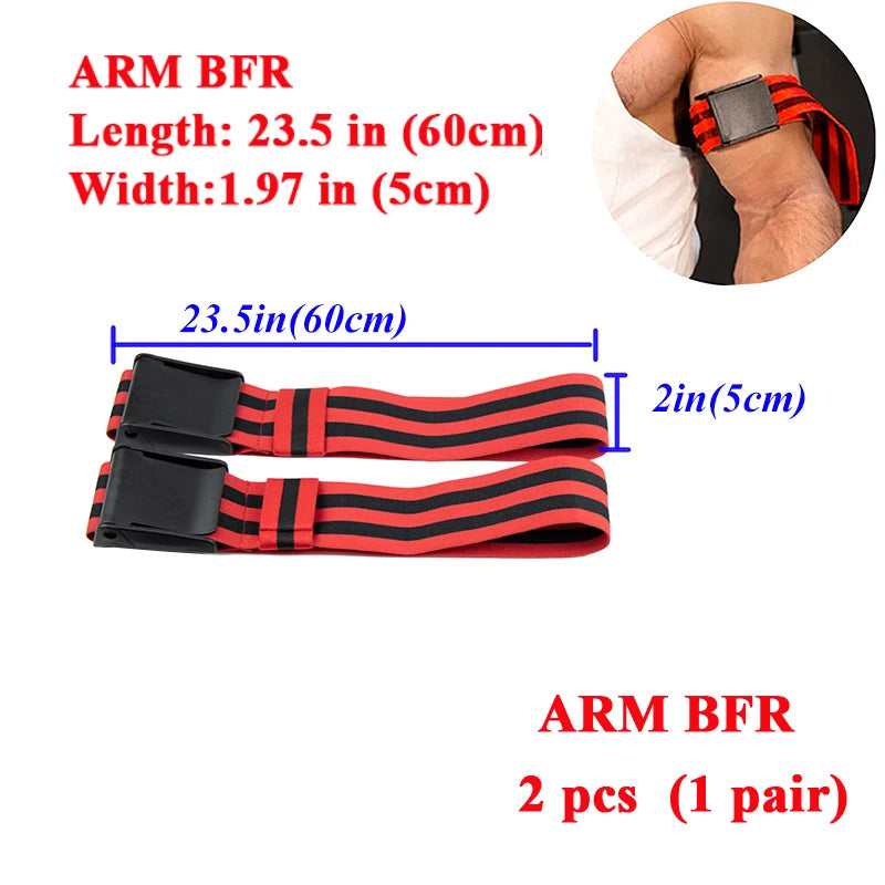 PRO 4-Pack Bundle Blood Flow Restriction Bands for Arms and Legs - Occlusion Training Bands Help You Gain Muscle Without Heavy Weight Lifting, Strong Elastic Strap + Quick-Release