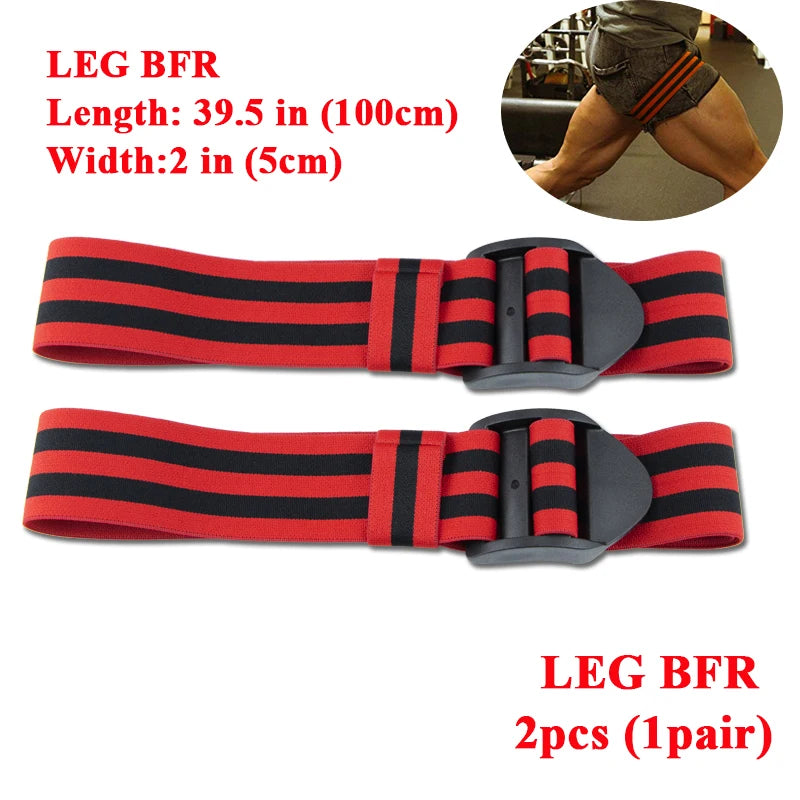PRO 4-Pack Bundle Blood Flow Restriction Bands for Arms and Legs - Occlusion Training Bands Help You Gain Muscle Without Heavy Weight Lifting, Strong Elastic Strap + Quick-Release