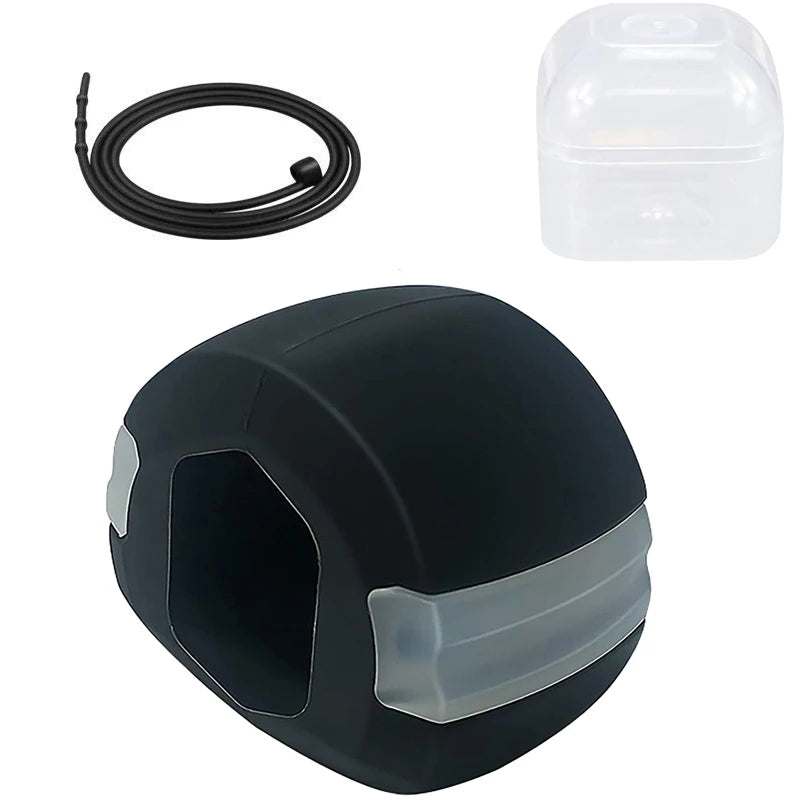 Black Jaw Exerciser for Women - Double Chin Reducer, Facial Toner, Neck Exerciser for Younger and Healthier Look Helps Reduce Stress and Cravings Jawline Trainer (Pop N Go Beginner Pink)