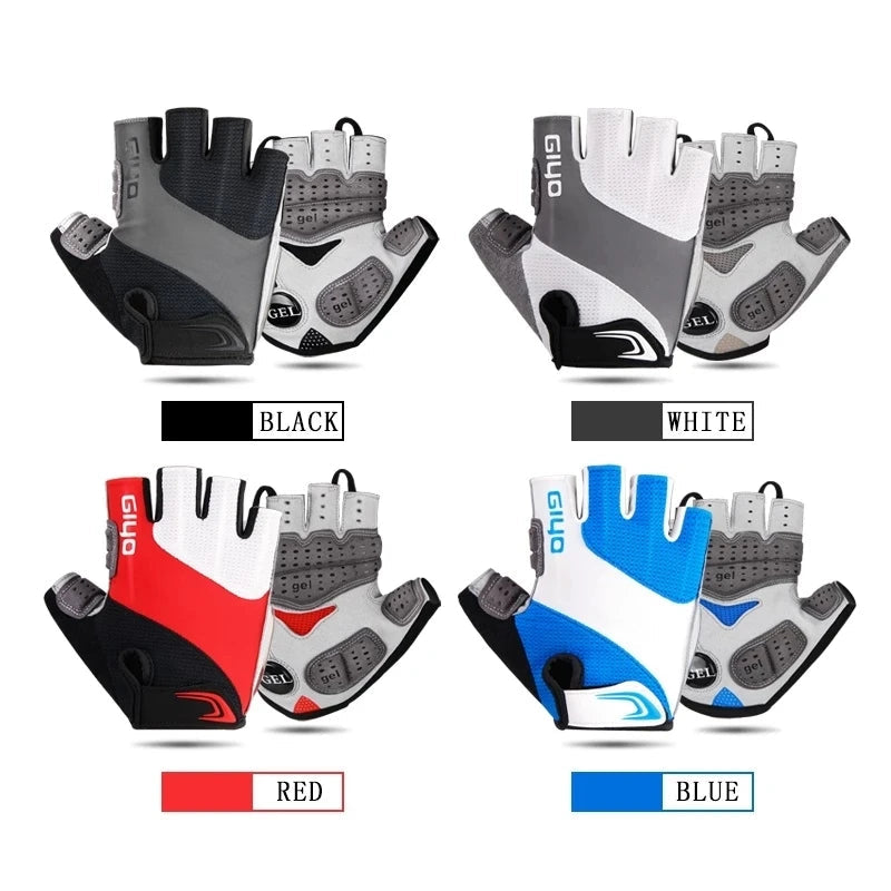Cycling Gloves Half Finger Bicycle Gloves Shock-Absorbing Anti-Slip Breathable MTB DH Road Biking Gloves for Men/Women