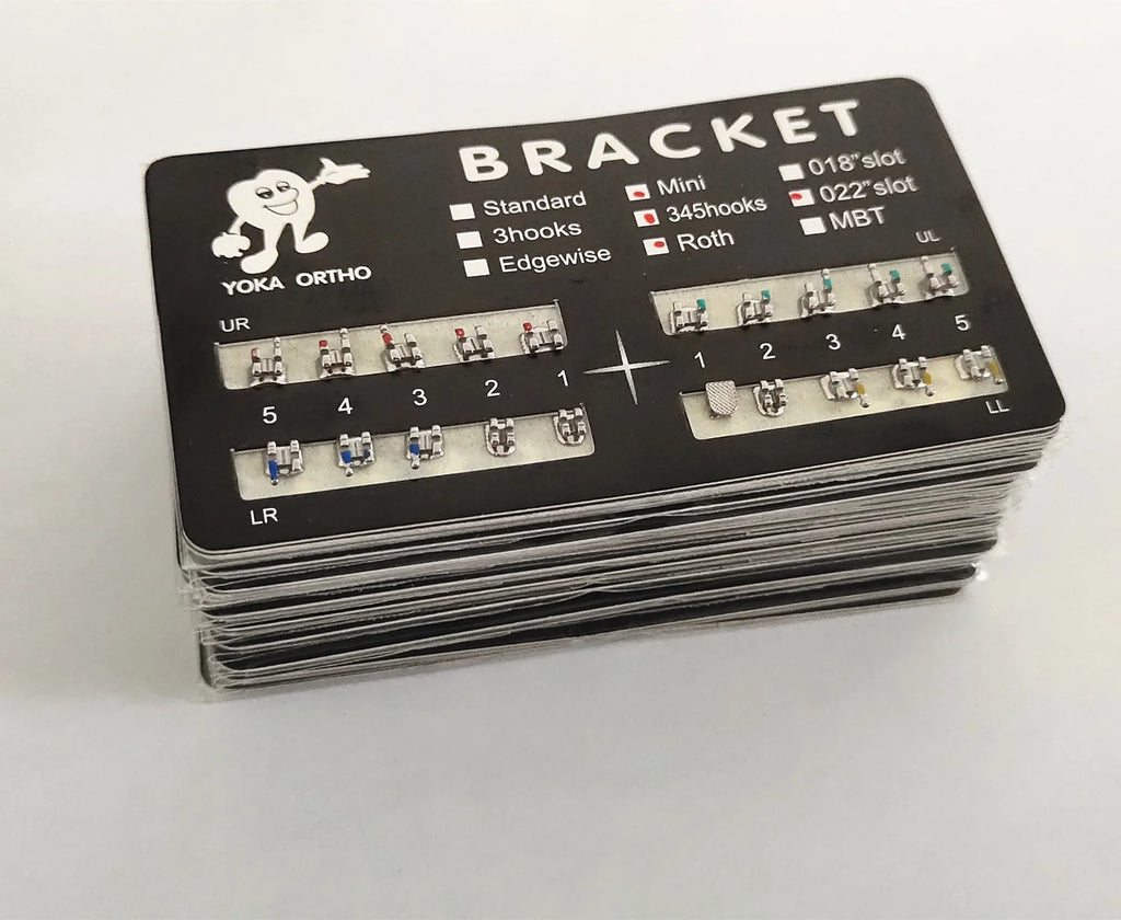 100pcs/Pack 022 Slot Bondable with Hook on 345 Teeth Model Mini Roth Brackets Roth,5 pieces per pack 20 pieces per pack. (5 pcs)