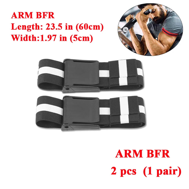 PRO 4-Pack Bundle Blood Flow Restriction Bands for Arms and Legs - Occlusion Training Bands Help You Gain Muscle Without Heavy Weight Lifting, Strong Elastic Strap + Quick-Release