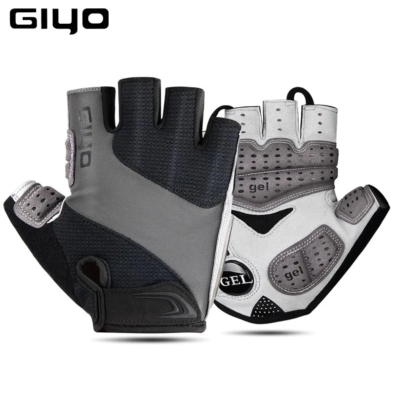 Cycling Gloves Half Finger Bicycle Gloves Shock-Absorbing Anti-Slip Breathable MTB DH Road Biking Gloves for Men/Women