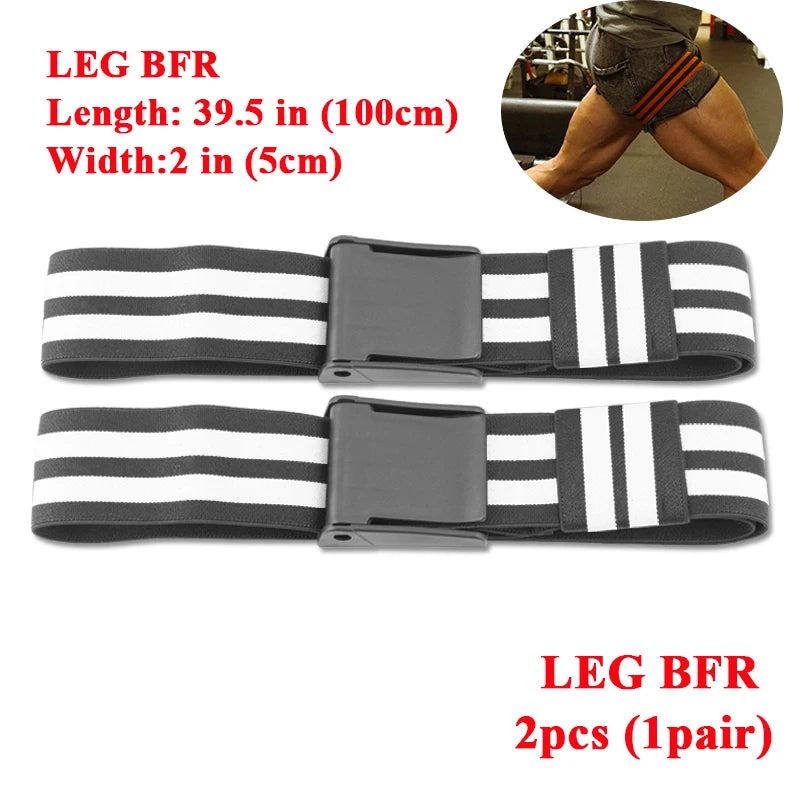 PRO 4-Pack Bundle Blood Flow Restriction Bands for Arms and Legs - Occlusion Training Bands Help You Gain Muscle Without Heavy Weight Lifting, Strong Elastic Strap + Quick-Release