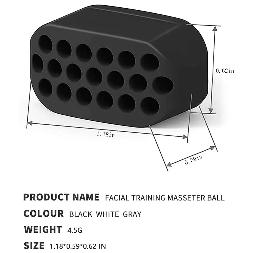 Jawline Exerciser for Man and Woman 3 Resistance Levels BPA Free Silicone Jaw Exerciser Gum Tablets Jaw Trainer & Jaw Exerciser Shaper for Beginner, Intermediate & Advanced Users